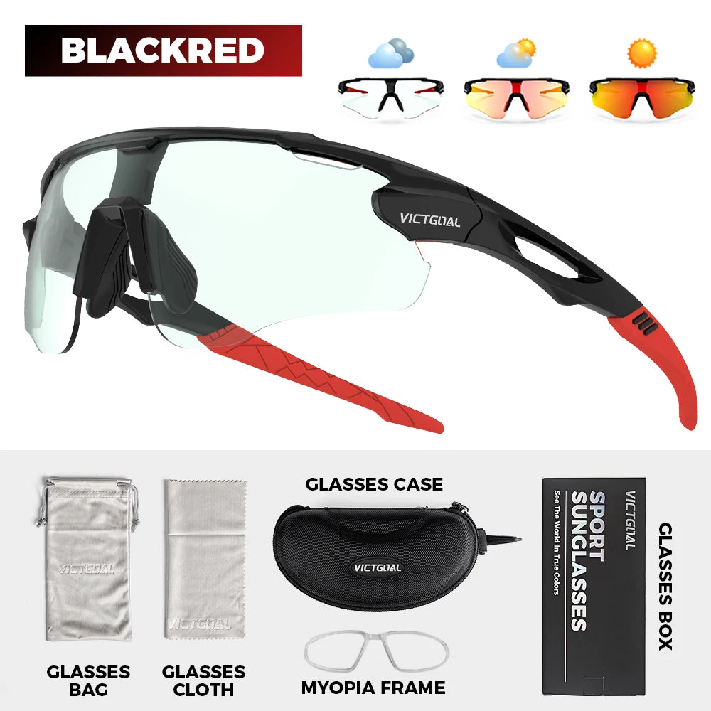 Photochromic Cycling Sunglasses for Men Women Sports UV400 Protection Bicycle Eyewear MTB Mountain Road Bike Eyeglass