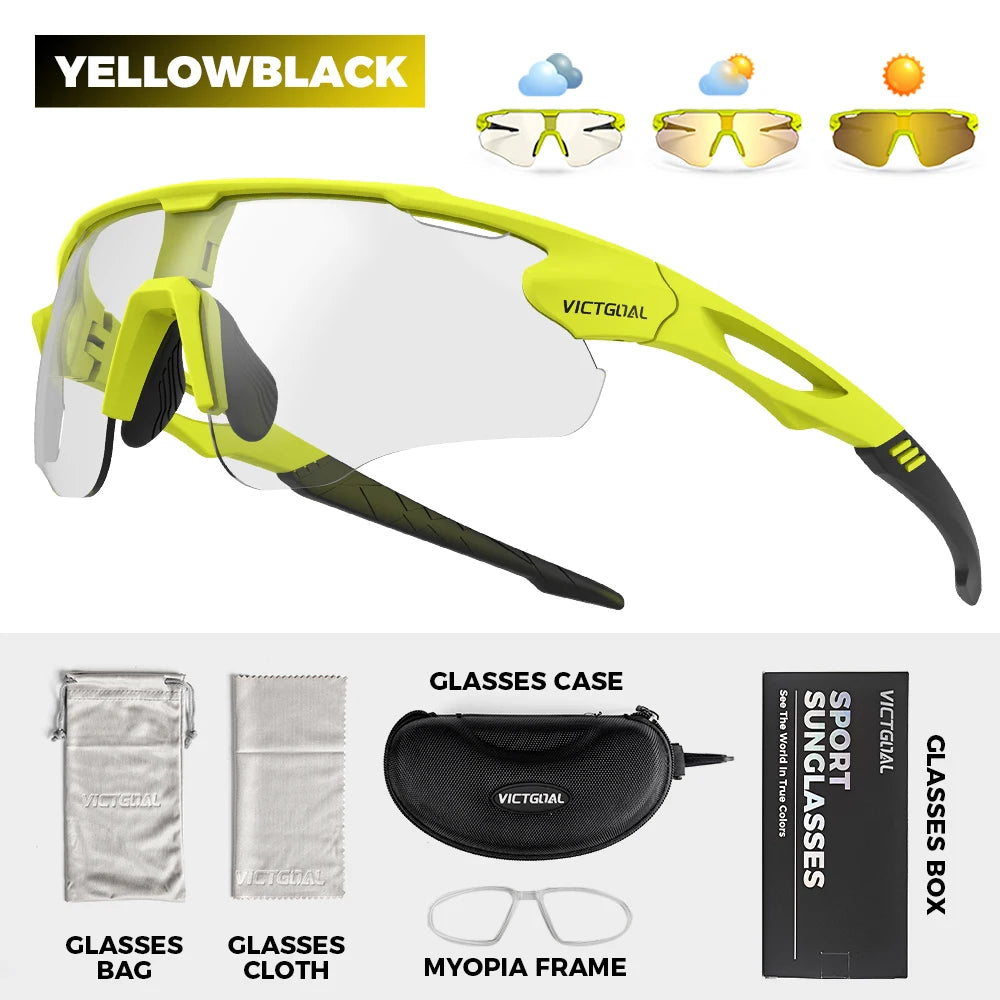 Photochromic Cycling Sunglasses for Men Women Sports UV400 Protection Bicycle Eyewear MTB Mountain Road Bike Eyeglass
